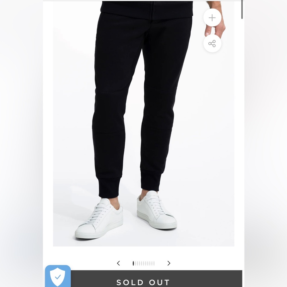 NEW Swet Tailor M Stretch Fleece‎ Jogger Sweatpants Black Cotton Blend Pockets